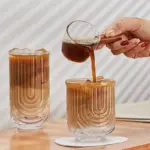 American Ice Latte Glass Coffee Cup tag1