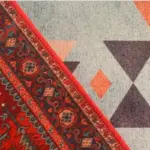 American Retro Bedside Rugs for Bedroom Non Slip Mat Washable for Lounge
