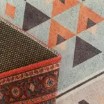 American Retro Bedside Rugs for Bedroom Non Slip Mat Washable for Lounge