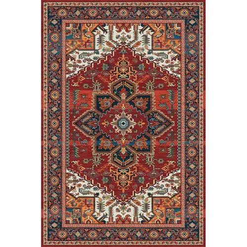 American Retro Bedside Rugs for Bedroom Non-Slip Mat Washable for Lounge -