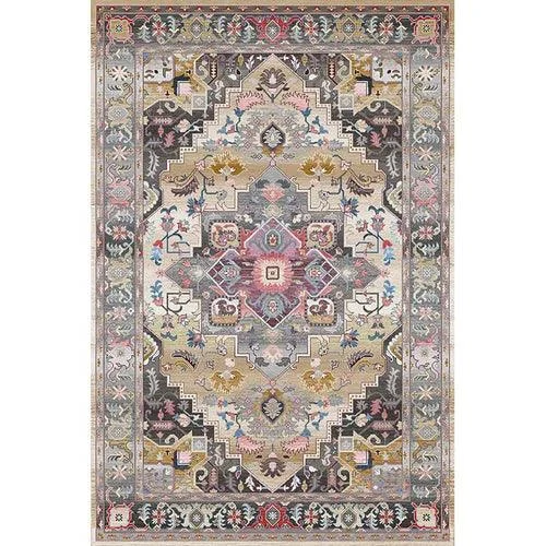 American Retro Bedside Rugs for Bedroom Non-Slip Mat Washable for Lounge -