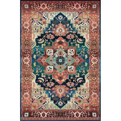 American Retro Bedside Rugs for Bedroom Non-Slip Mat Washable for Lounge -