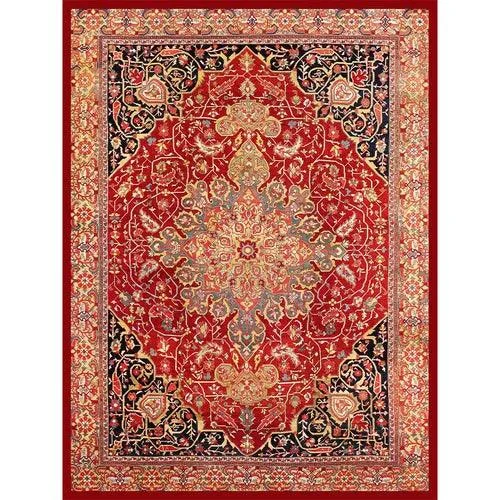 American Retro Bedside Rugs for Bedroom Non-Slip Mat Washable for Lounge -