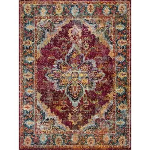 American Retro Bedside Rugs for Bedroom Non-Slip Mat Washable for Lounge -
