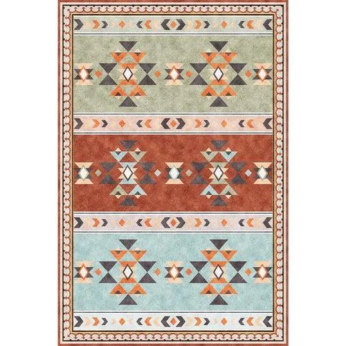 American Retro Bedside Rugs for Bedroom Non-Slip Mat Washable for Lounge -