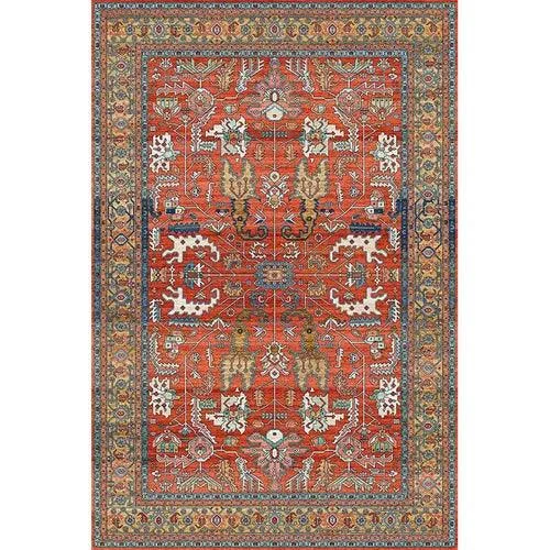 American Retro Bedside Rugs for Bedroom Non-Slip Mat Washable for Lounge -
