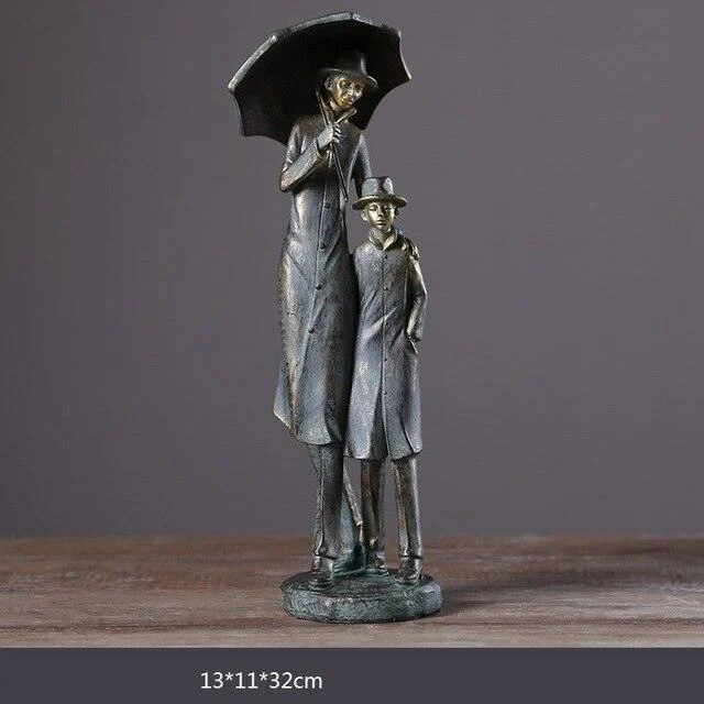 American Retro Creative Figure Art Sculptures and Statues Craft -