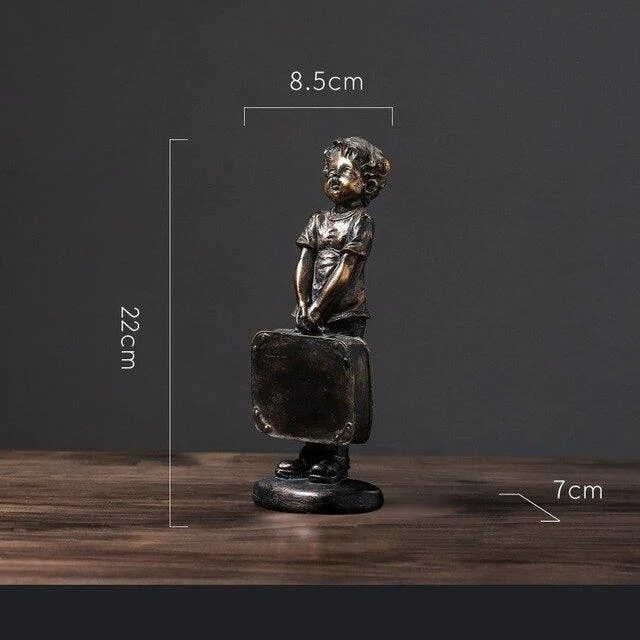 American Retro Creative Figure Art Sculptures and Statues Craft -