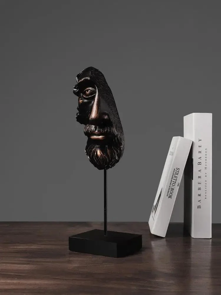 American Retro Face Sculpture -