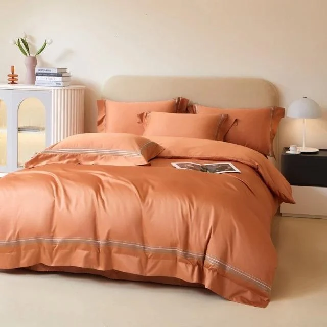 Amsterdam Orange – Duvet Cover Set made of Egyptian Cotton -  - #tag1#