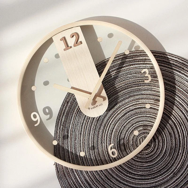 Analogue Noiseless Wooden Wall Clock for Home -