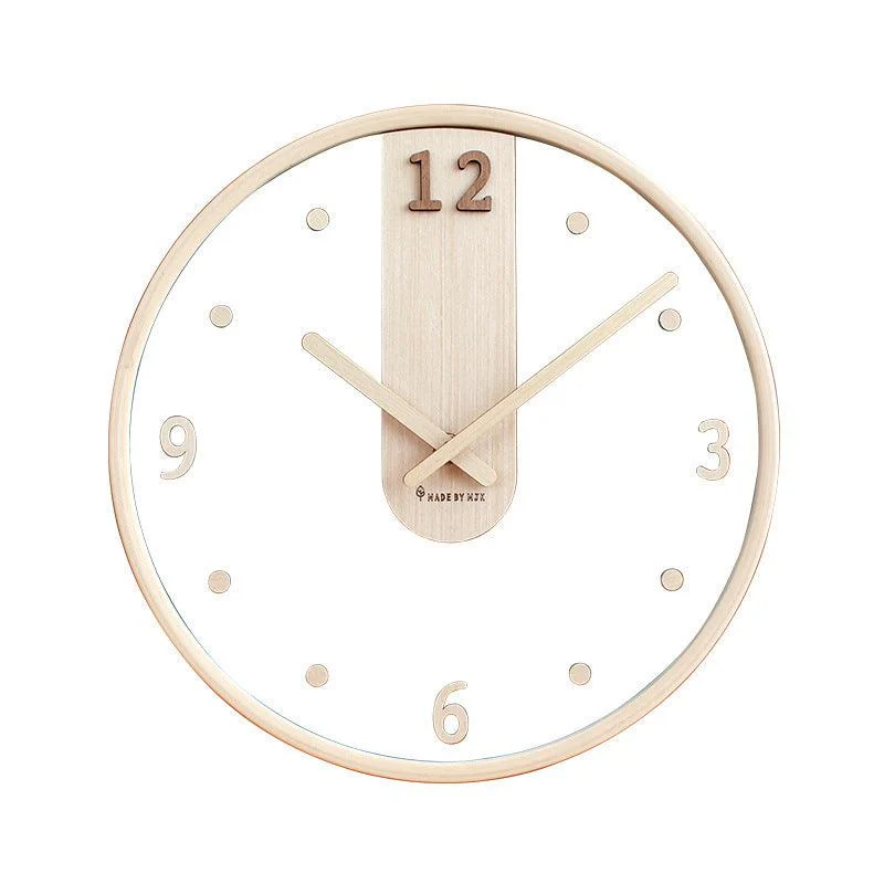 Analogue Noiseless Wooden Wall Clock for Home -