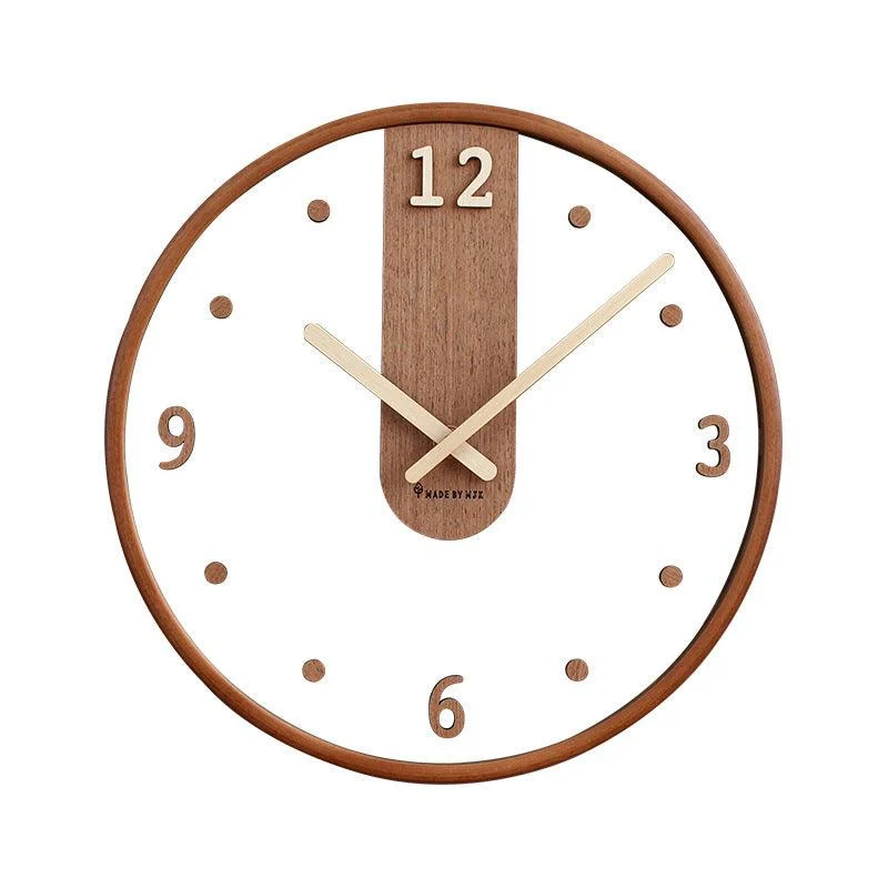 Analogue Noiseless Wooden Wall Clock for Home -