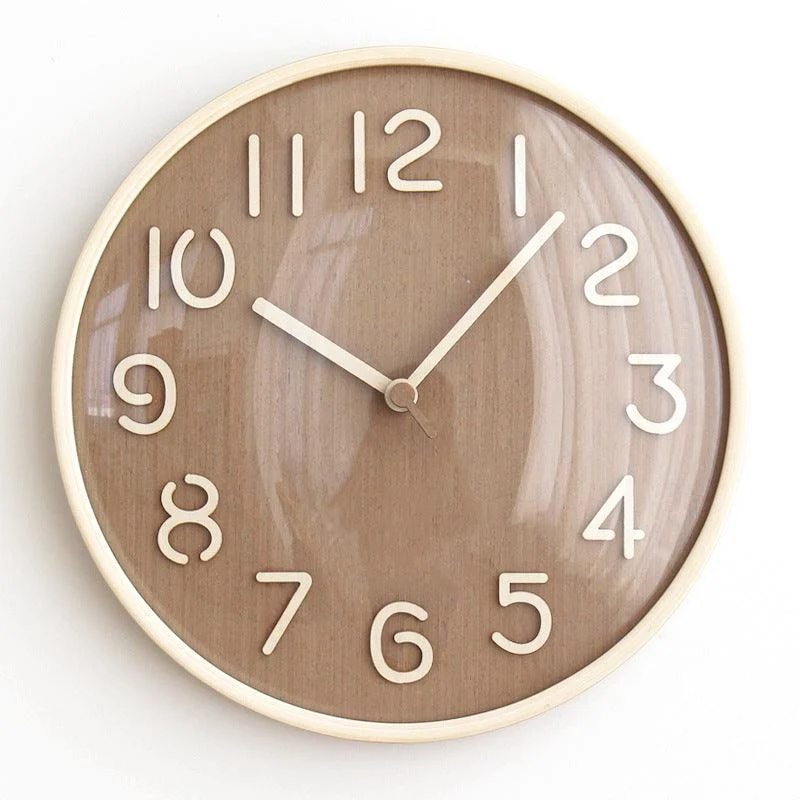Analogue Noiseless Wooden Wall Décor Clock for Home -
