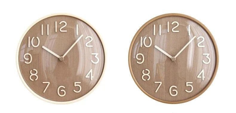 Analogue Noiseless Wooden Wall Décor Clock for Home -