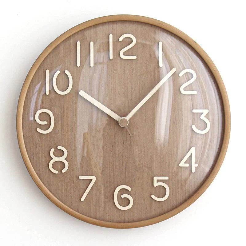 Analogue Noiseless Wooden Wall Décor Clock for Home -