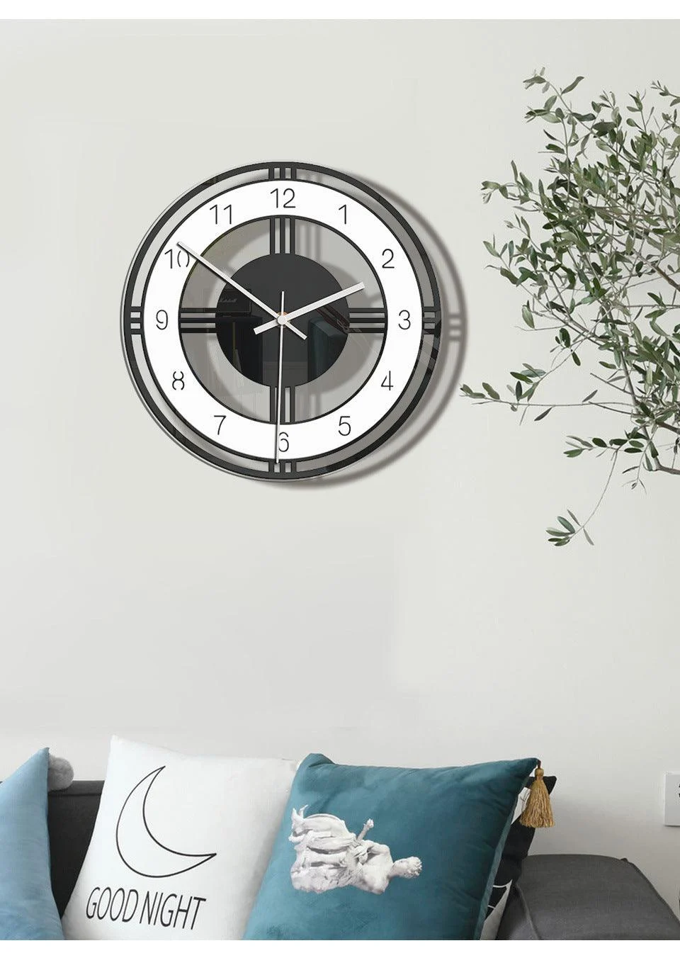 Analogue Wall Décor Clock for Living Room -
