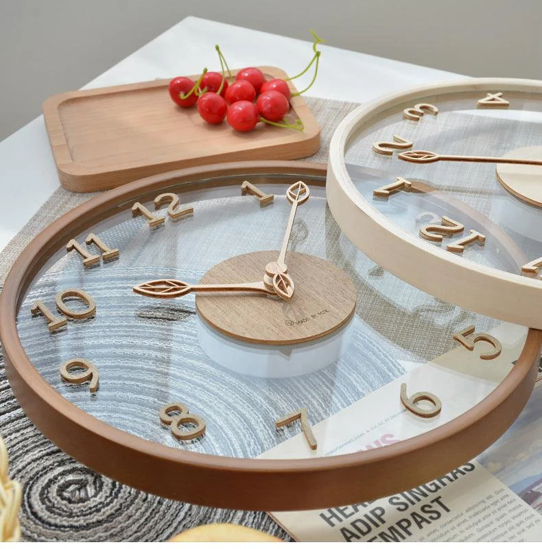 Analogue Wall Décor Wood Clock for Home -