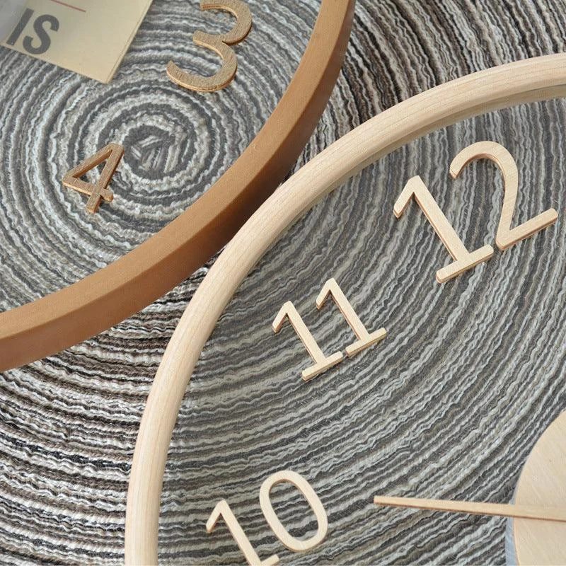 Analogue Wall Décor Wood Clock for Home -