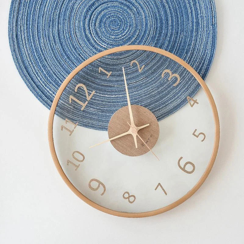 Analogue Wall Décor Wood Clock for Home -