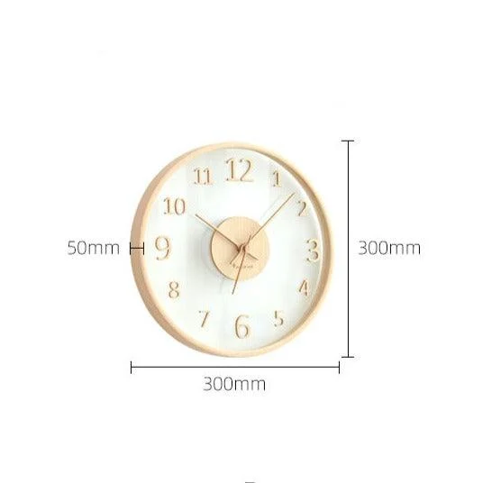 Analogue Wall Décor Wood Clock for Home -