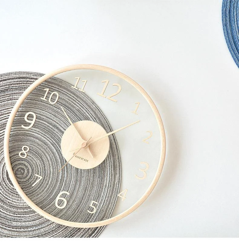Analogue Wall Décor Wood Clock for Home -