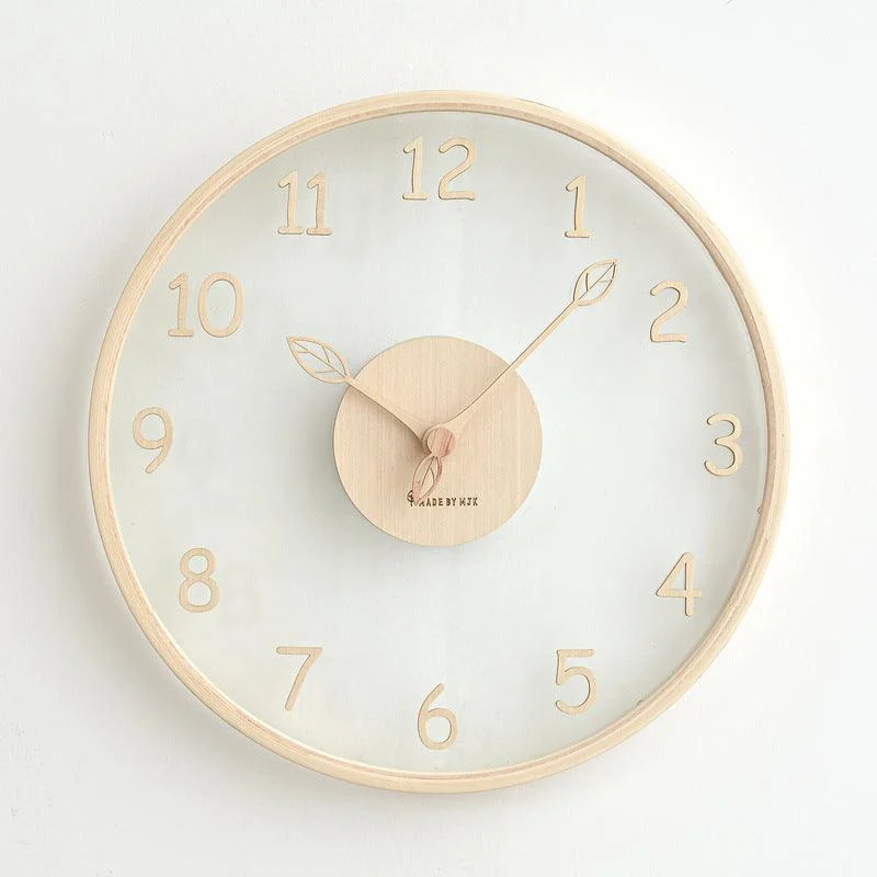 Analogue Wall Décor Wood Clock for Home -