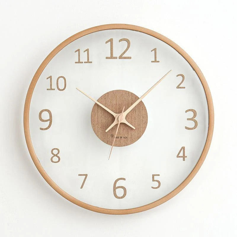 Analogue Wall Décor Wood Clock for Home -