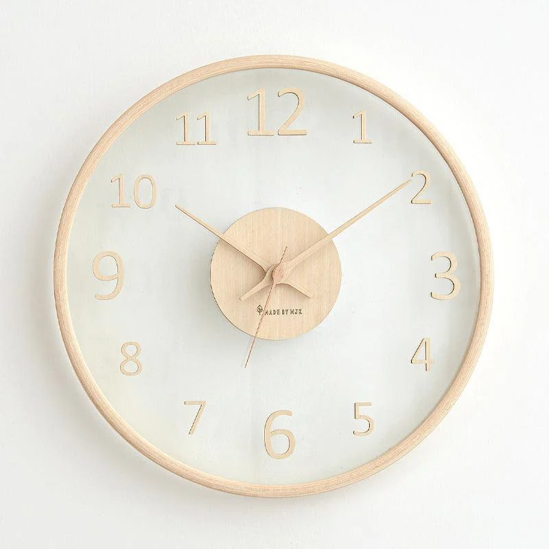 Analogue Wall Décor Wood Clock for Home -