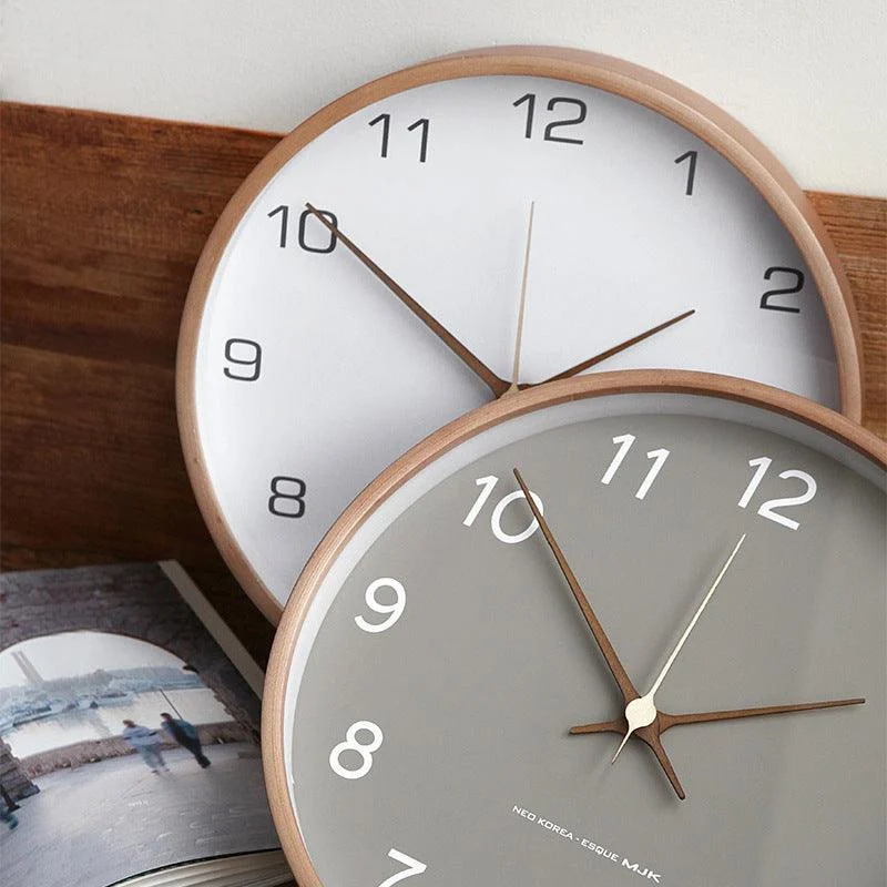 Analogue Wall Décor Wooden Clock for Home -