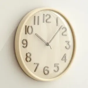 Analogue Wooden Noiseless Wall Décor Clock for Lounge