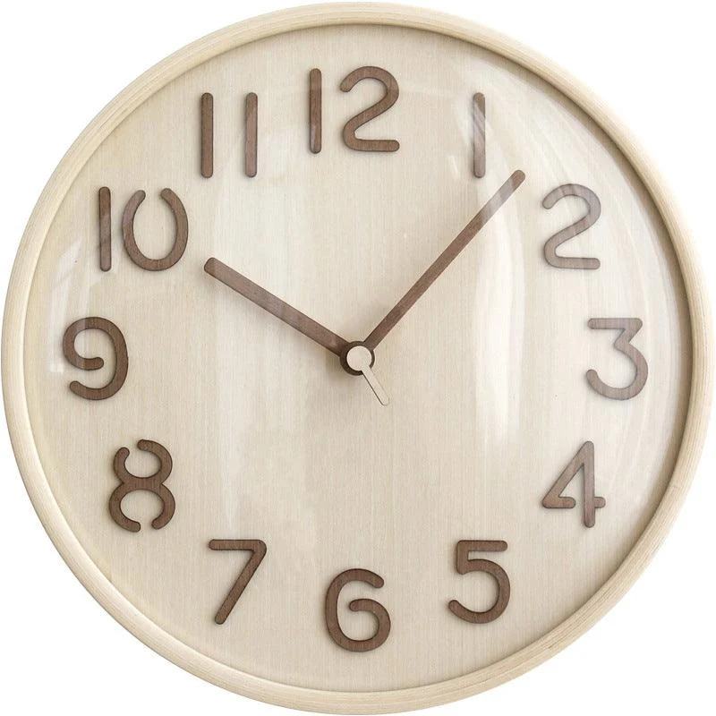 Analogue Wooden Noiseless Wall Décor Clock for Lounge -