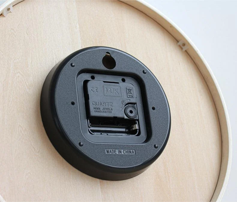 Analogue Wooden Noiseless Wall Décor Clock for Lounge -