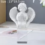 Angel Baby Glass Miniature Sculptures and Statues Decor
