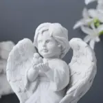 Angel Baby Glass Miniature Sculptures and Statues Decor