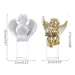Angel Baby Glass Miniature Sculptures and Statues Decor