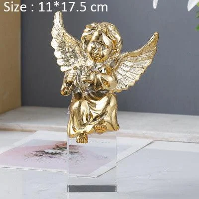 Angel Baby Glass Miniature Sculptures and Statues Decor -