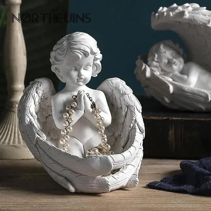 Angel Girl Candle Holder - Atmospheric Design - Cream Colored - Unbranded - For Living Room/Hallway - 1 Piece -  - #tag1#