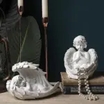 Angel Girl Candle Holder Atmospheric Design Cream Colored Unbranded For Living Room Hallway 1 Piece tag1