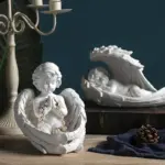 Angel Girl Candle Holder Atmospheric Design Cream Colored Unbranded For Living Room Hallway 1 Piece tag1