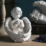 Angel Girl Candle Holder Cream colored Angel Divine tag1