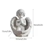 Angel Girl Candle Holder Cream colored Angel Divine tag1