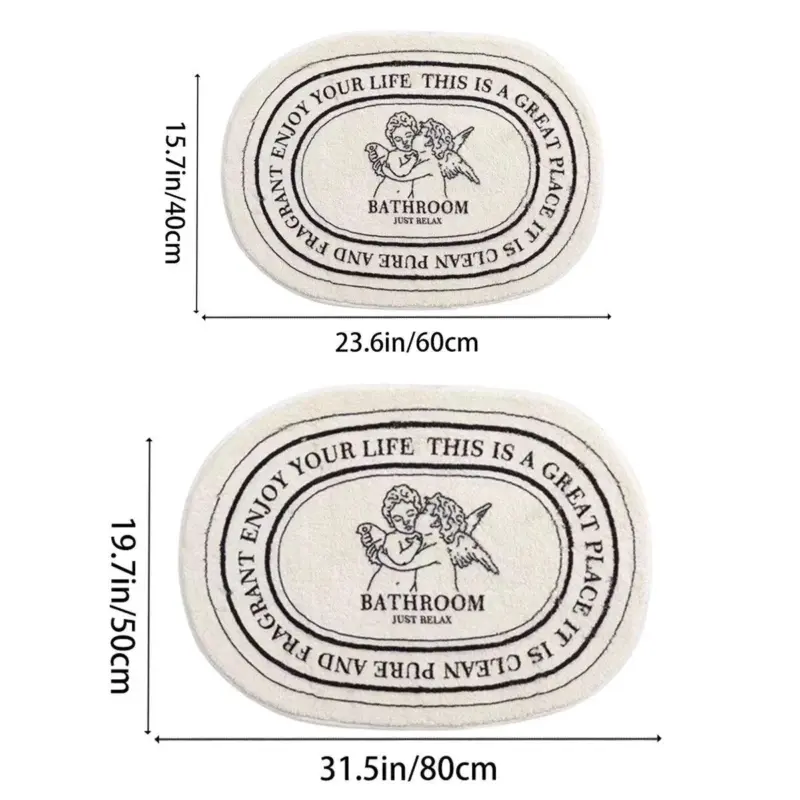Angel Pattern Anti Slip Bathmat tag1