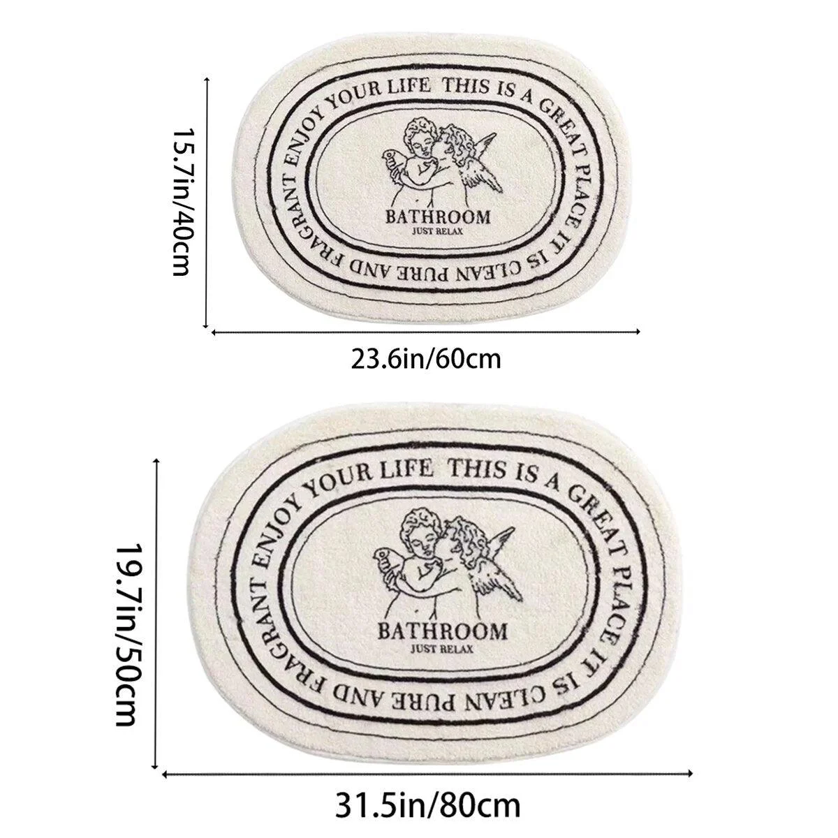 Angel Pattern Anti Slip Bathmat -  - #tag1#