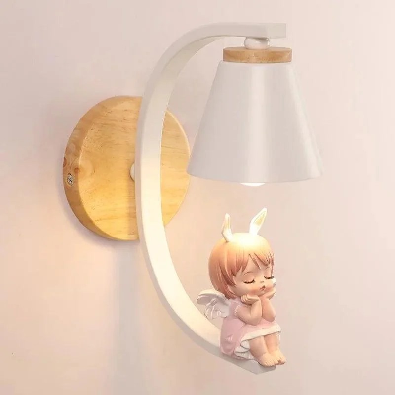 Angel Wall Lamp: Whimsical Charm for Kids' Spaces -