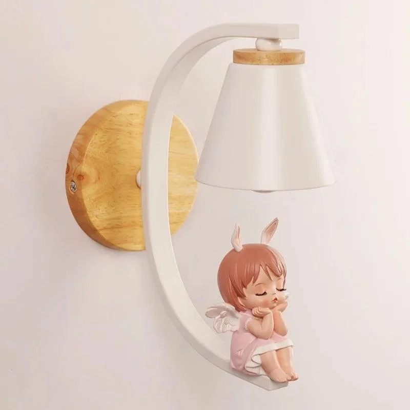 Angel Wall Lamp: Whimsical Charm for Kids' Spaces -