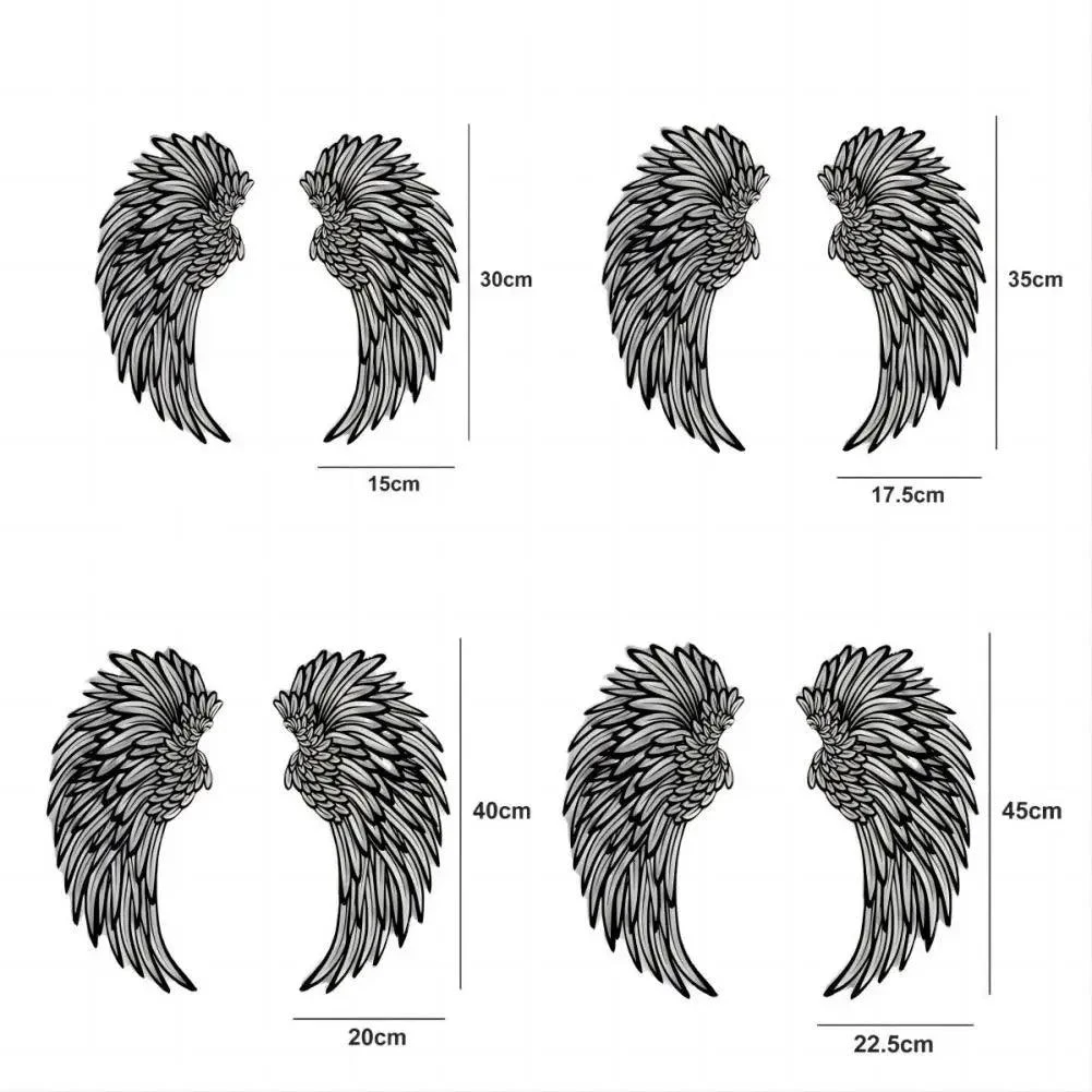 Angel Wings Metal Wall Art with LED Lights: Captivating Wall Sculpture -