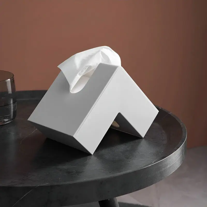 AngleEase Modern L shaped Tissue Holder Right Angle Tissue Storage Box tag1