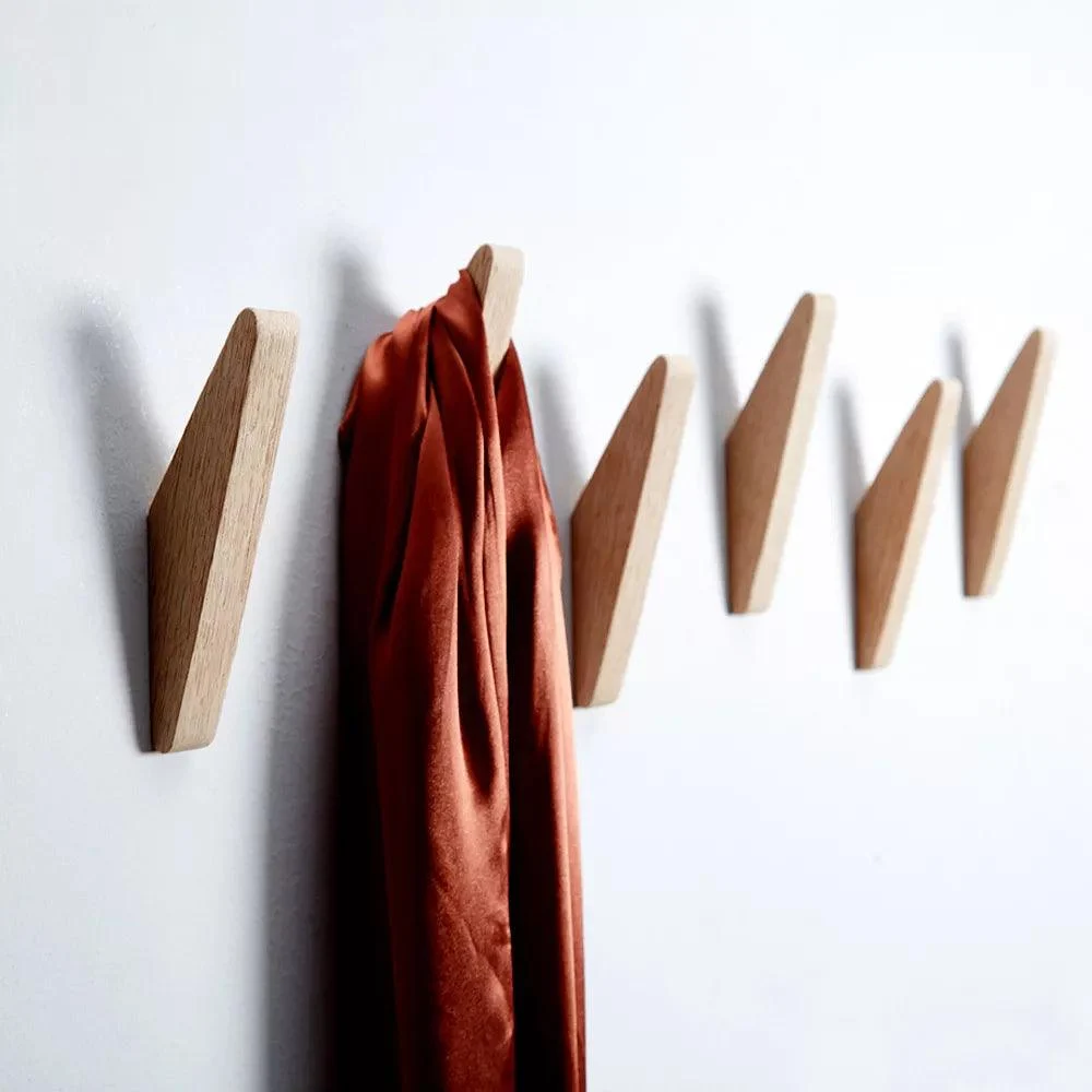 Angular Solid Wooden Wall Hanger -