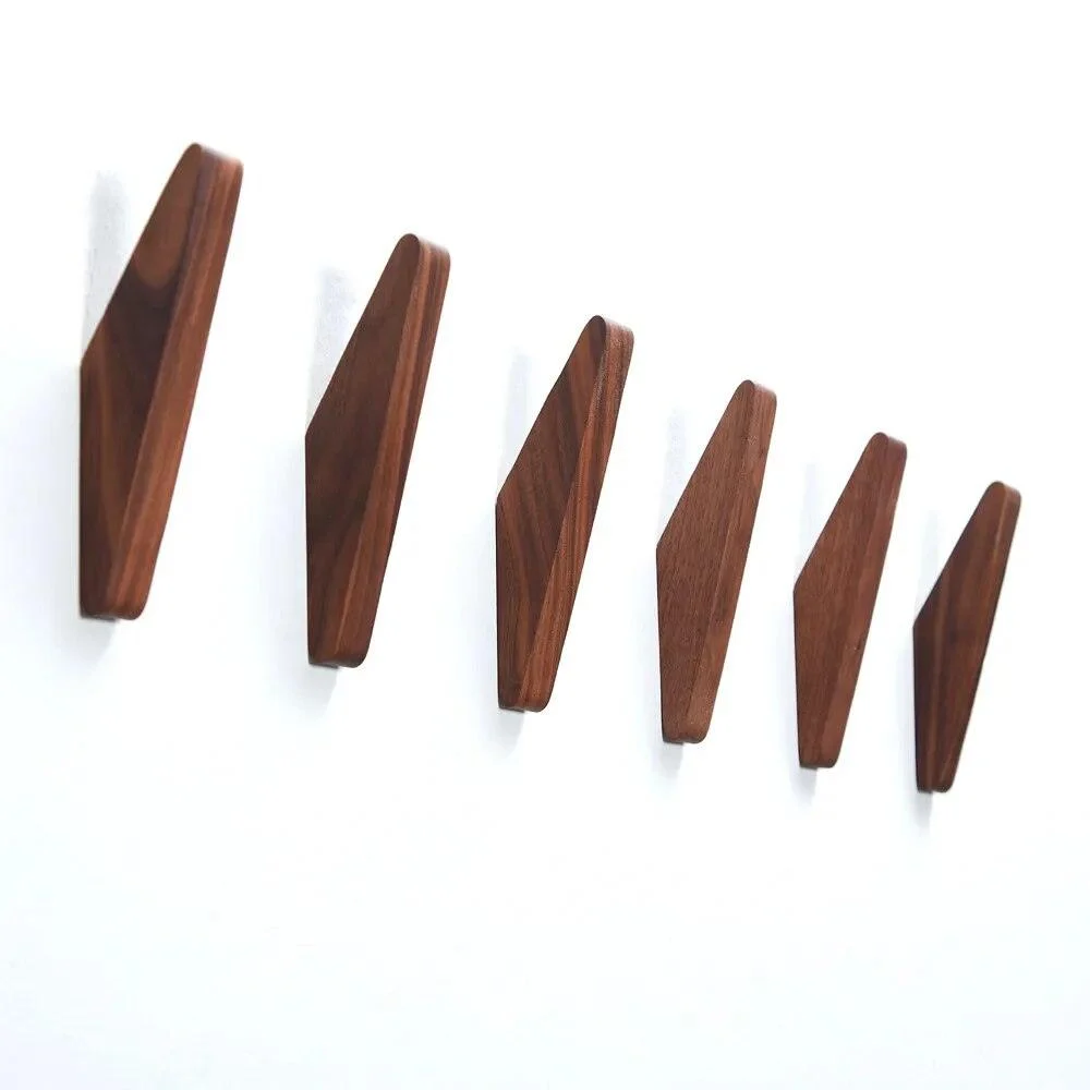 Angular Solid Wooden Wall Hanger -